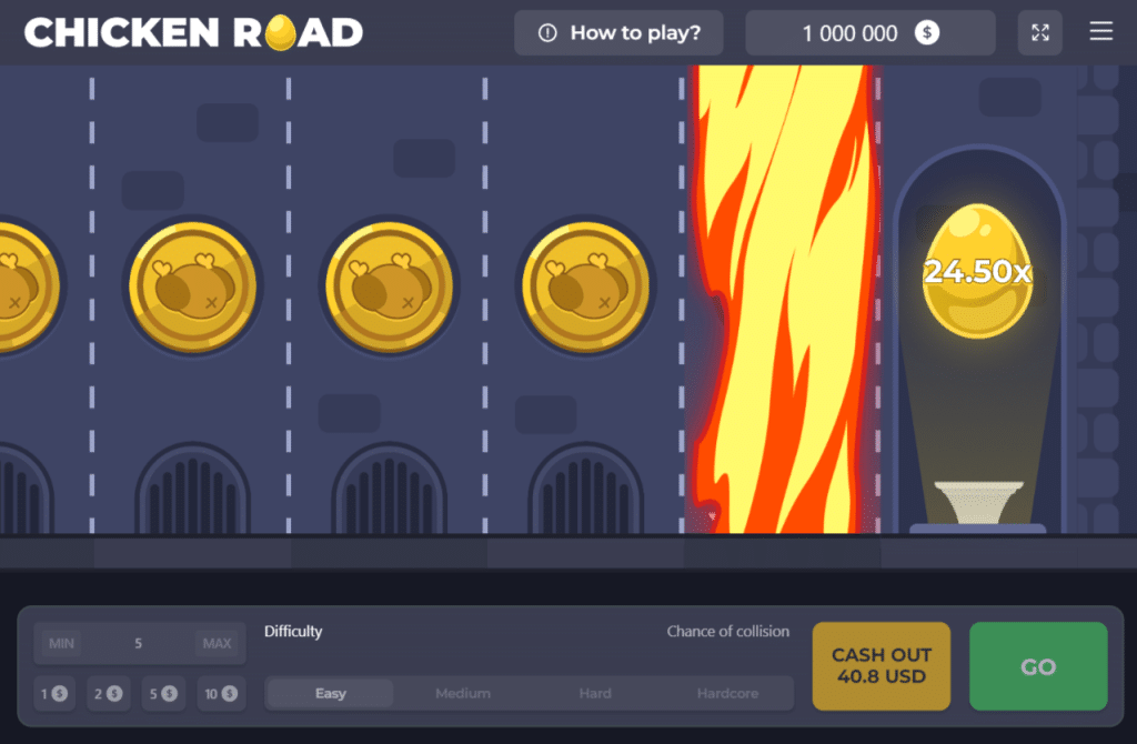 A detailed view of the paytable mechanics for the Chicken Road casino game